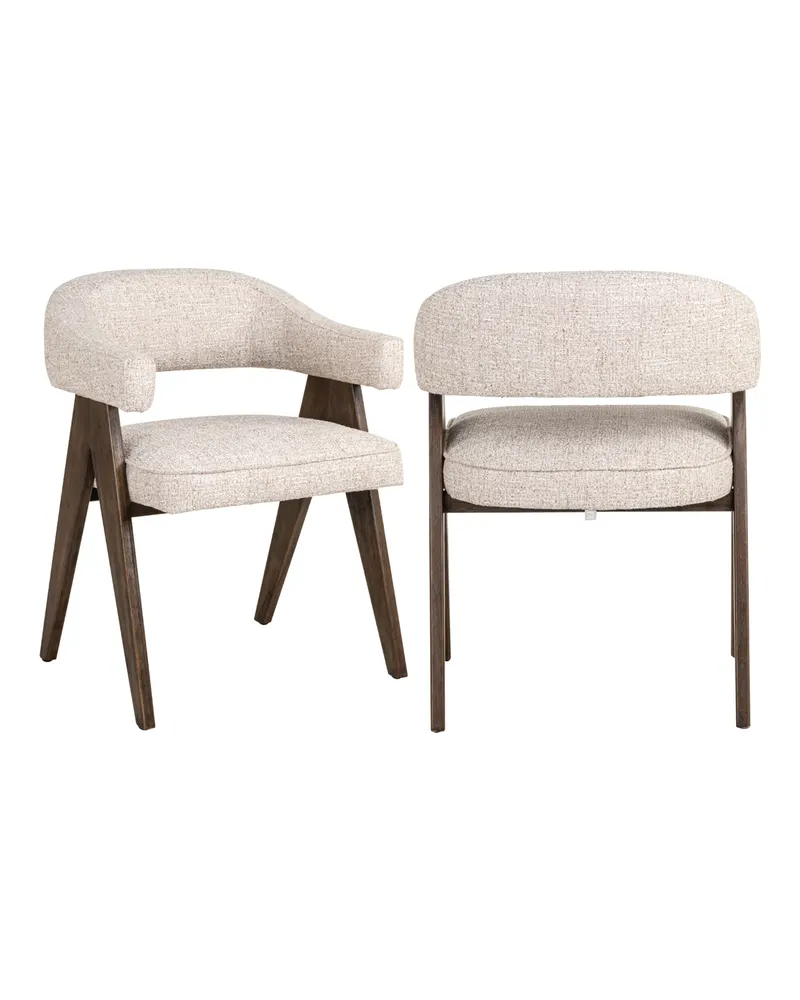 Esszimmerstuhl Mori, Cream tweed, feuerhemmend von Richmond Interiors, Produktansicht 2