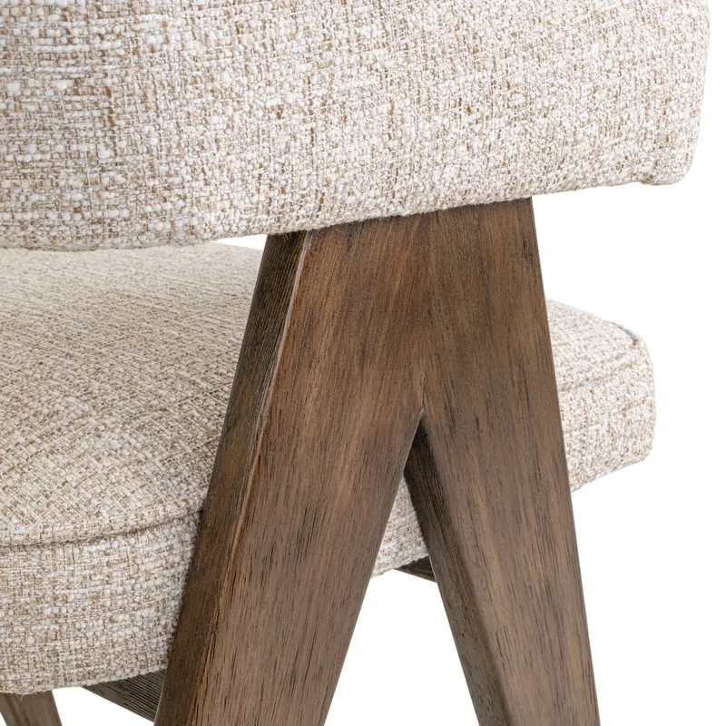 Esszimmerstuhl Mori, Cream tweed, feuerhemmend von Richmond Interiors, Produktansicht 8