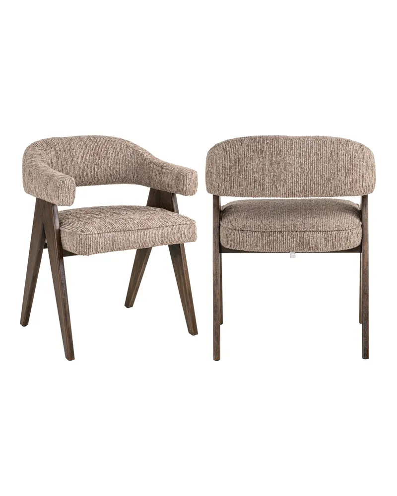 Esszimmerstuhl Mori, Mocca linear, feuerhemmend von Richmond Interiors, Produktansicht 2