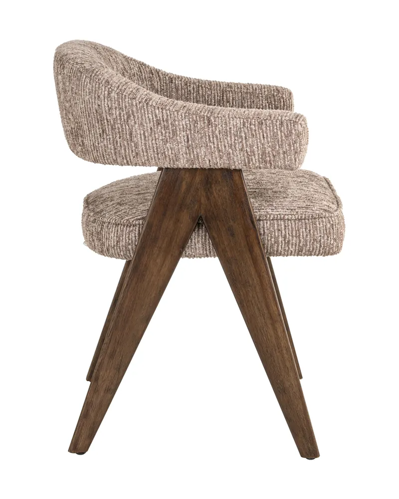 Esszimmerstuhl Mori, Mocca linear, feuerhemmend von Richmond Interiors, Produktansicht 4