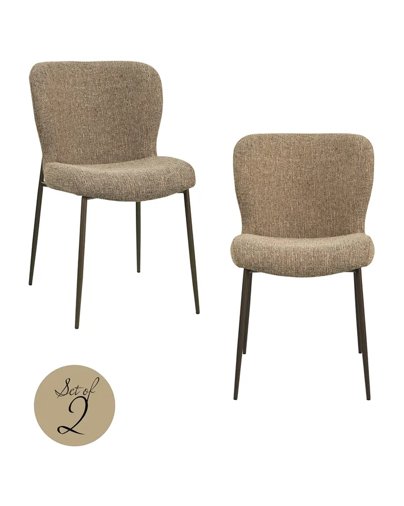 Esszimmerstuhl Odarby, Brown tweed, feuerhemmend, 2er-Set von Richmond Interiors, Produktansicht 2