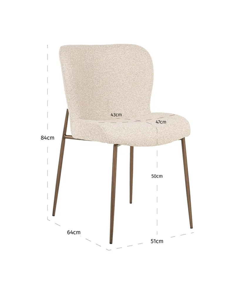 Esszimmerstuhl Odarby, Biscotti, 2er-Set von Richmond Interiors, Produktansicht 10