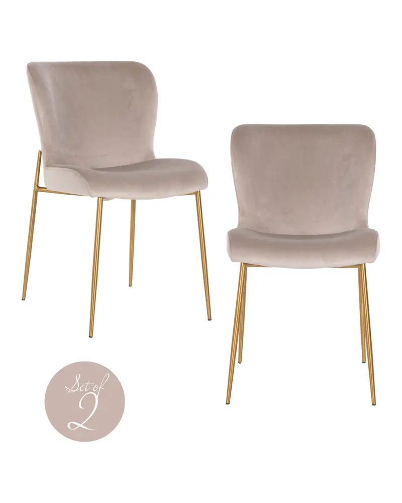 Esszimmerstuhl Odessa, Khaki velvet, feuerhemmend von Richmond Interiors, Produktansicht 2