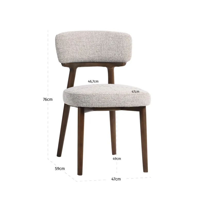 Esszimmerstuhl Basker, Natural fancy von Richmond Interiors, Maßzeichnung 8