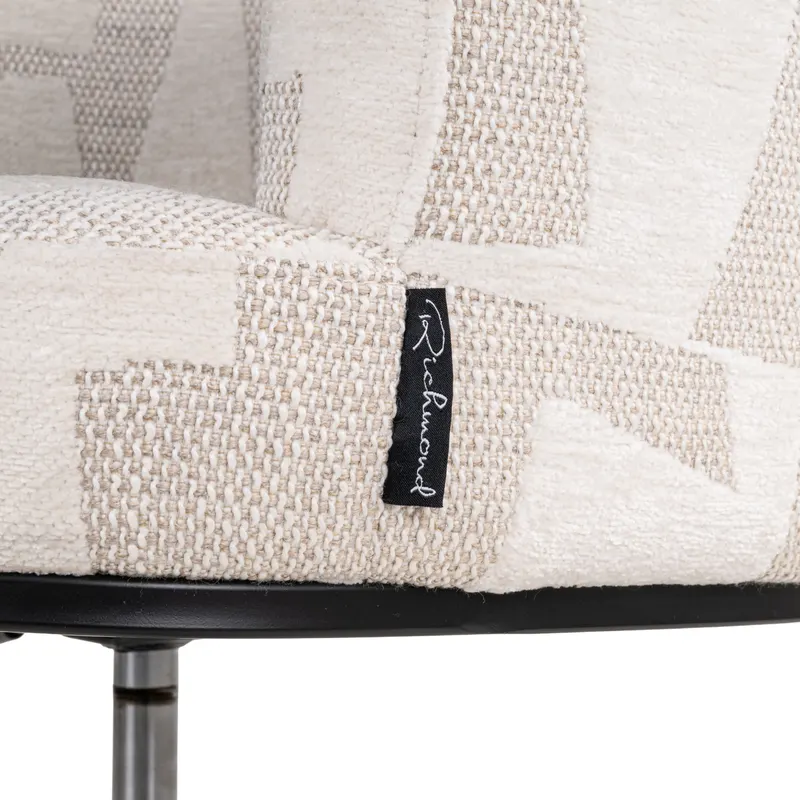Esszimmerstuhl Rochenne, Beige graffic, drehbar von Richmond Interiors, Produktansicht 10