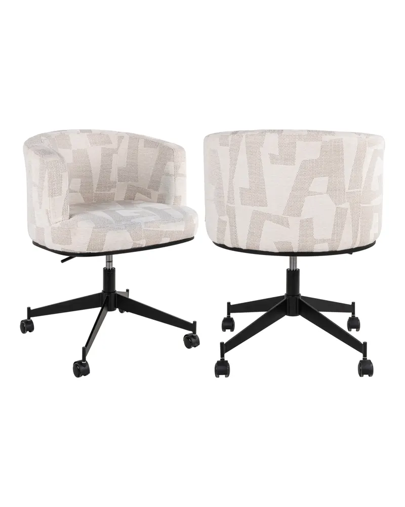 Esszimmerstuhl Rochenne, Beige graffic, drehbar von Richmond Interiors, Produktansicht 3