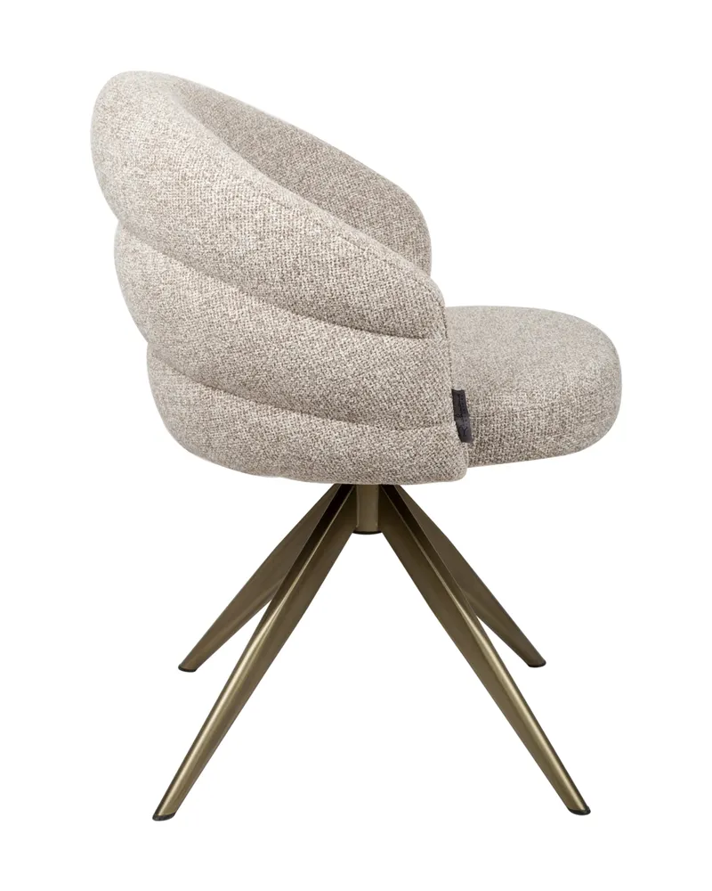 Esszimmerstuhl Zendaya, Cayenne brown, drehbar, feuerhemmend von Richmond Interiors, Produktansicht 4