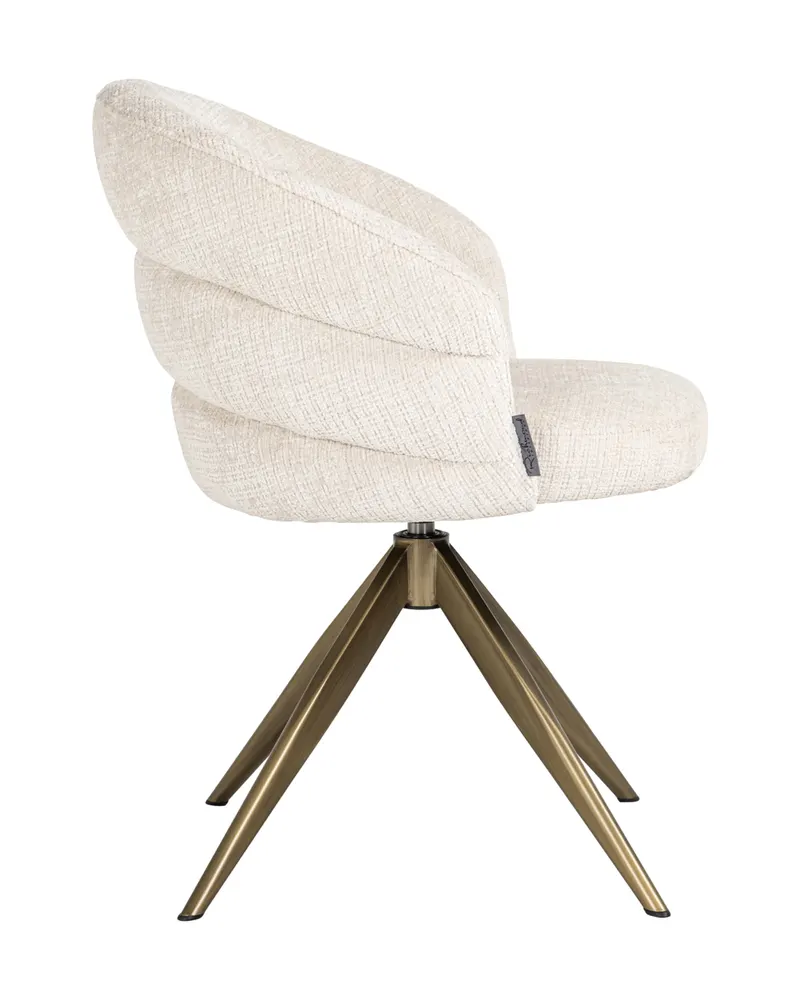 Esszimmerstuhl Zendaya, Niagara beige, drehbar von Richmond Interiors, Produktansicht 4