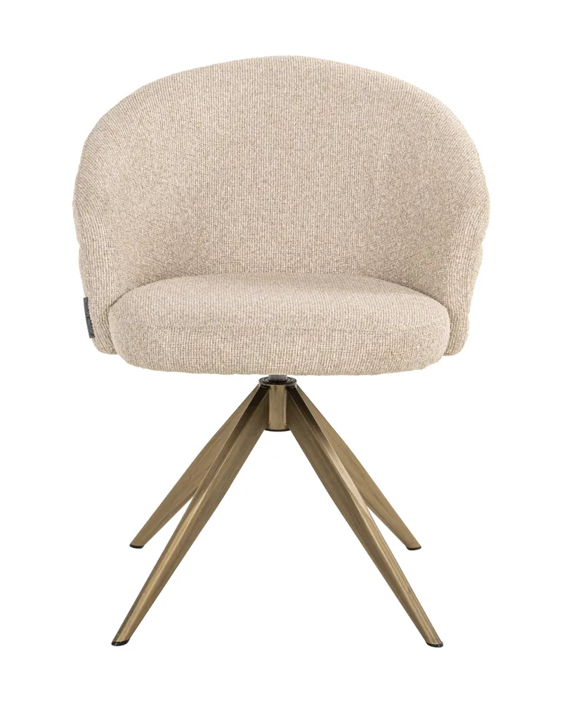 Esszimmerstuhl Zendaya, Biscotti, drehbar, feuerhemmend von Richmond Interiors