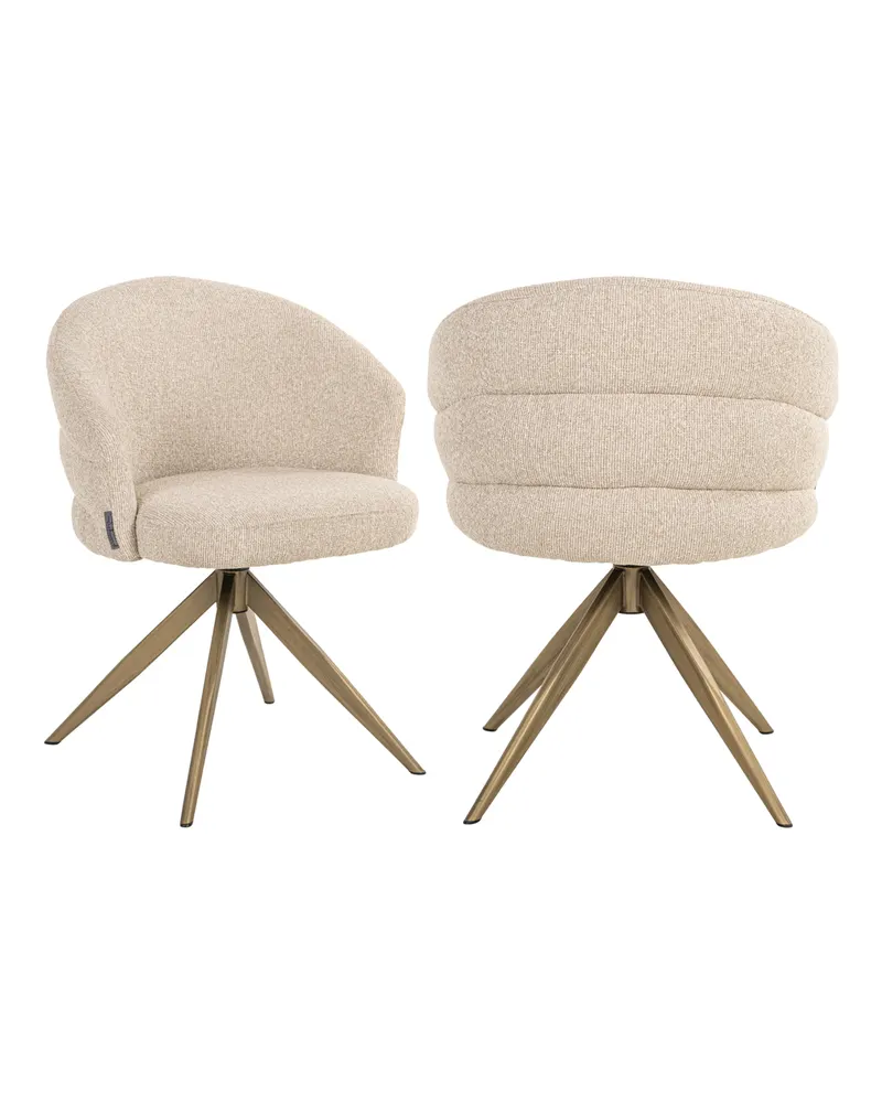 Esszimmerstuhl Zendaya, Biscotti, drehbar, feuerhemmend von Richmond Interiors, Produktansicht 2