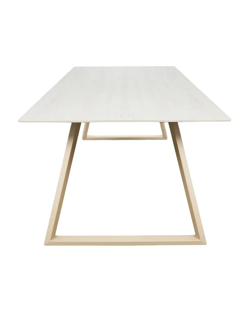 Estelle rechteckiger Esstisch in 200 × 90 cm, Beige, Ansicht 4