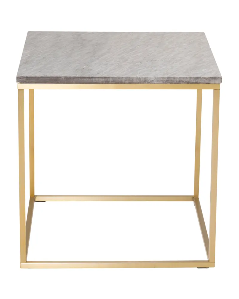 Estelle Beistelltisch mit Marmorplatte und Gestell in Gold