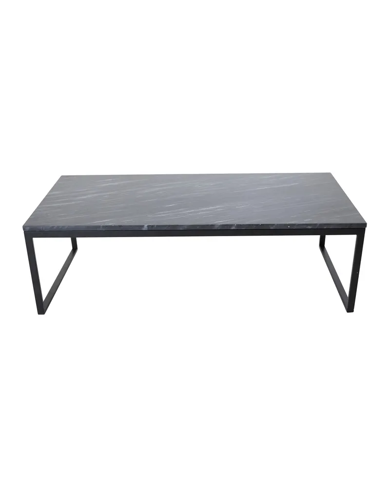 Estelle Couchtisch mit Kufengestell in Grau, Gestell Schwarz, Ansicht 2