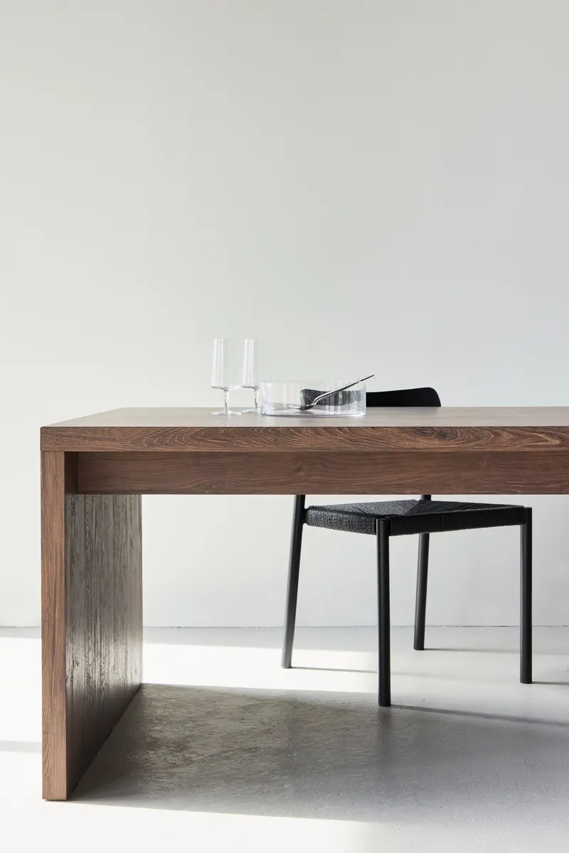 Evone rechteckiger Esstisch 200 × 100 cm, im Wohnraum, Ansicht 2