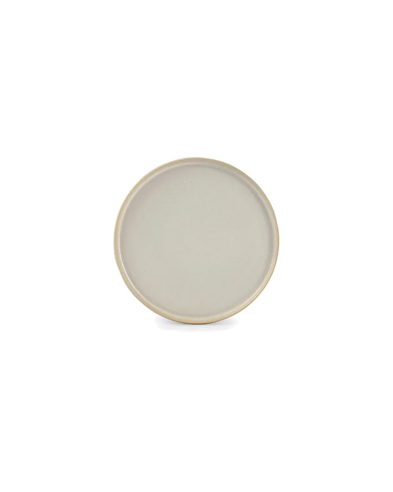 Faro Teller aus Steinzeug in Beige, stapelbar