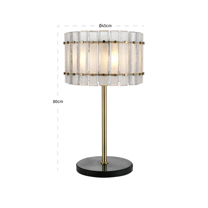 Felina Tischleuchte, bronzefarben von Richmond Interiors, Maßzeichnung 3