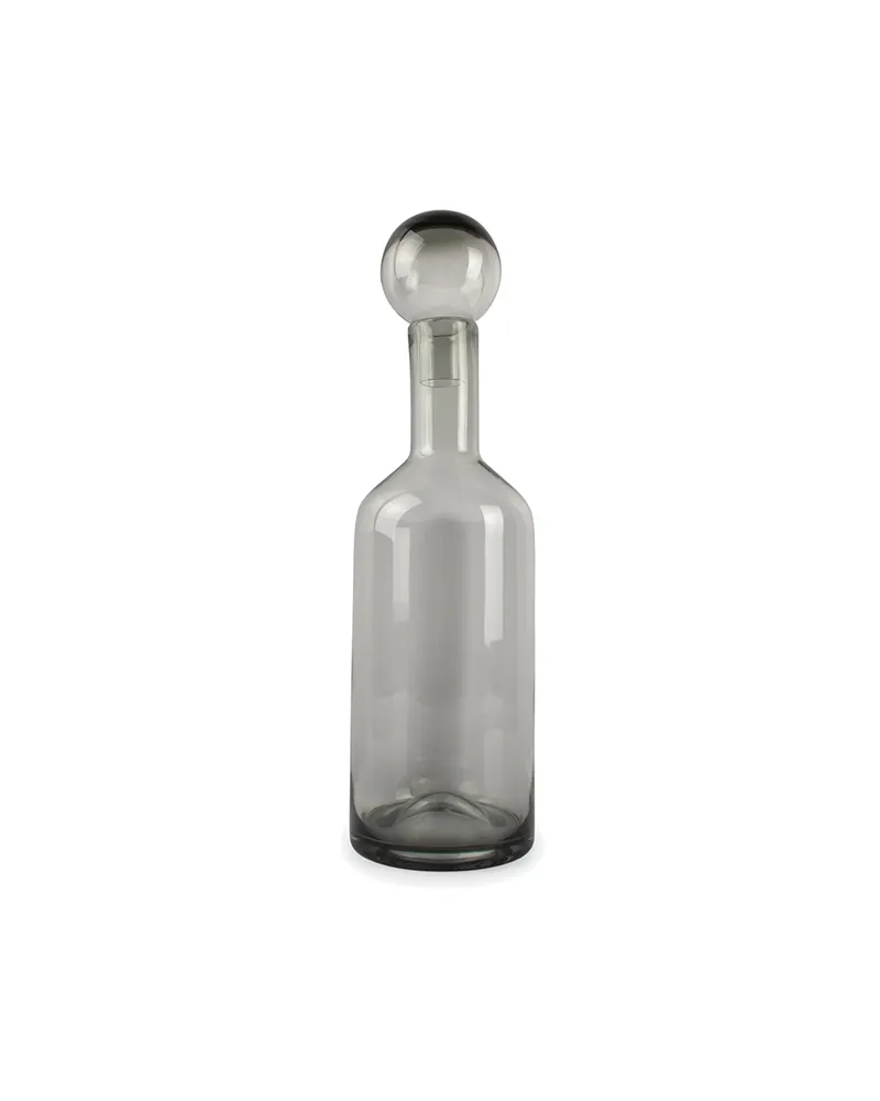 Fera Deckelvase aus durchgefärbtem Glas in drei Farben, Grau