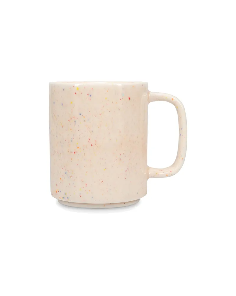 Fika Becher aus Porzellan mit bunten Punkten, 330 ml