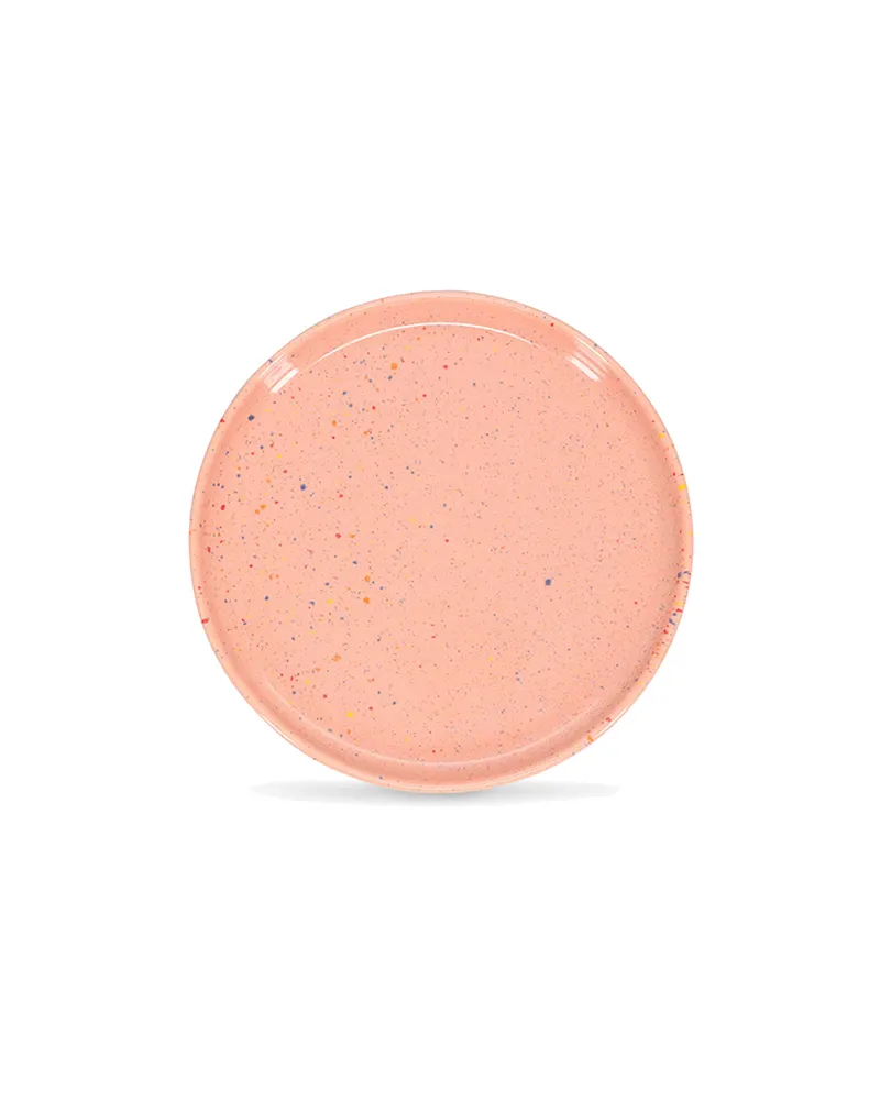 Fika Teller aus Porzellan in Beige und Rosa