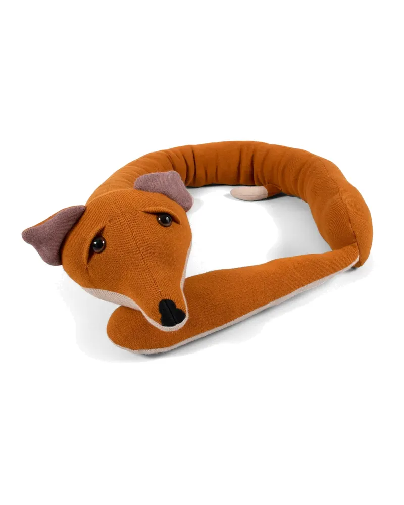 Bettenschlange Freya der Fuchs aus Bio-Baumwolle, Dunkelorange