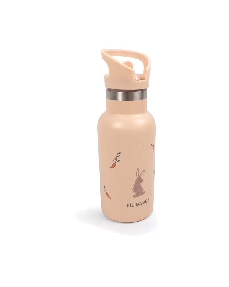 Edelstahl-Trinkflasche Carrot Thief mit zwei Verschlüssen