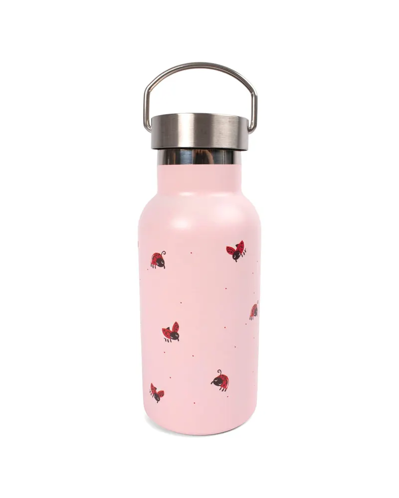 FILIBABBA Edelstahl-Trinkflasche Lucky mit zwei Verschlüssen, Rose, H 20 × B 7 × L 7 cm, Ansicht 4