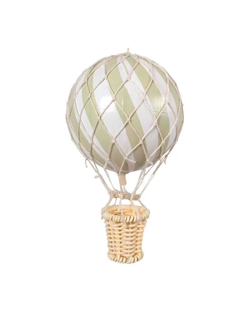 Heißluftballon-Dekoration aus recyceltem Kunststoff, Grün, 10 cm, Grün