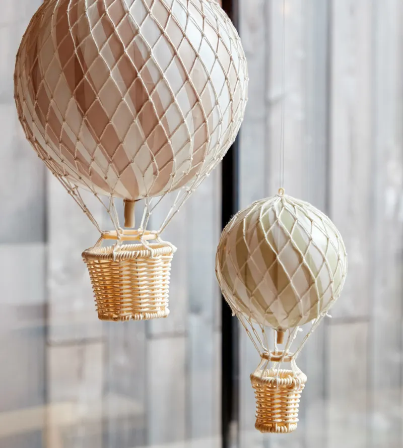 FILIBABBA Heißluftballon-Dekoration aus recyceltem Kunststoff, Grün, 10 cm, Ansicht 4