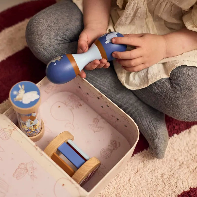 Holzspielzeug-Set „My First Wooden Sensory Toys“ mit Rasseln, FILIBABBA, Ansicht 3