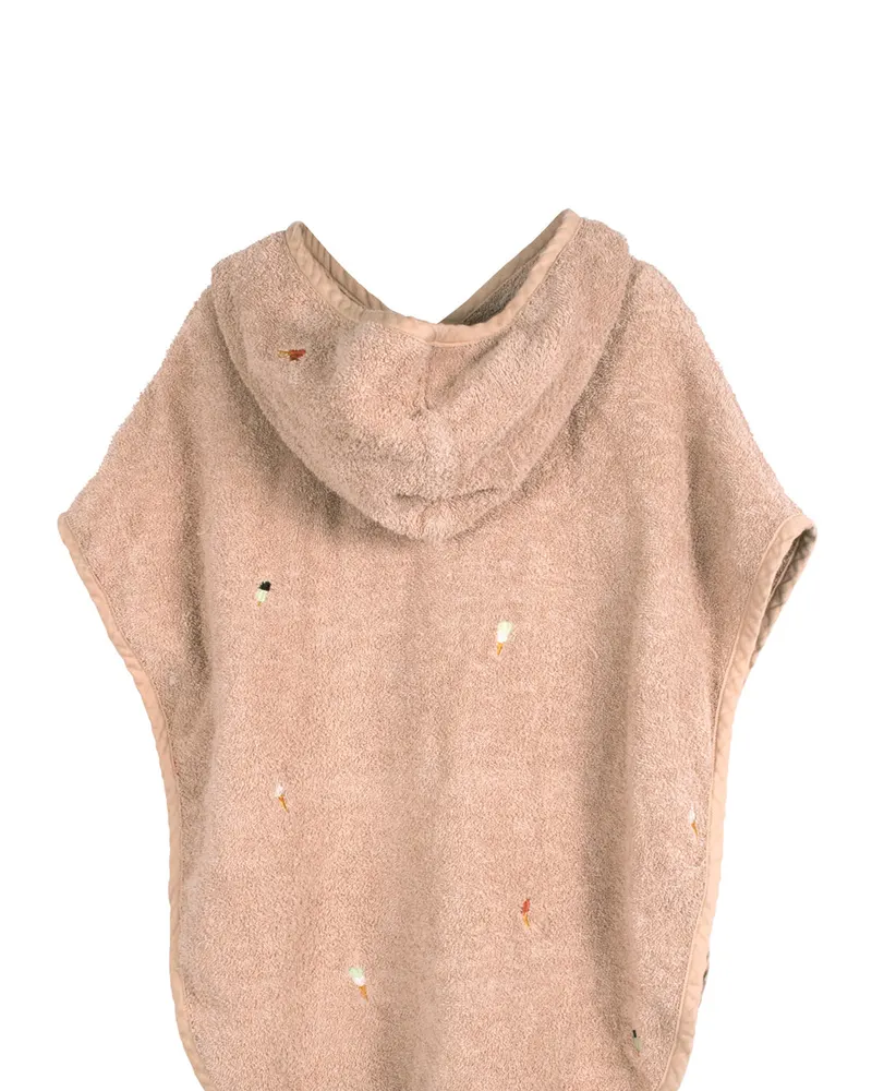 FILIBABBA Kinder-Strandponcho mit Eismotiv aus Bio-Baumwolle, Frappé, Einheitsgröße; für Kinder von 1 bis 5 Jahren, Ansicht 2