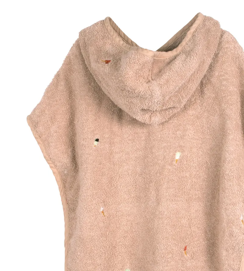 FILIBABBA Kinder-Strandponcho mit Eismotiv aus Bio-Baumwolle, Frappé, Einheitsgröße; für Kinder von 1 bis 5 Jahren, Ansicht 4