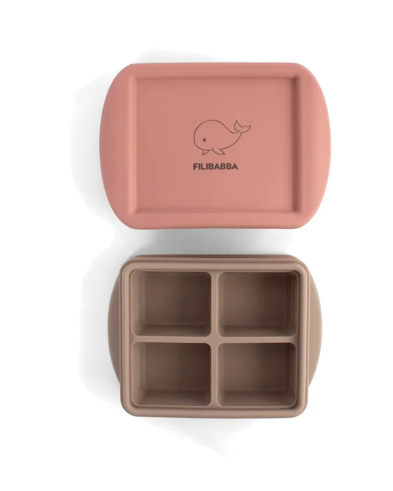 Silikon-Gefrierformen für Babybrei, Rose Mix (Beige und Rosa)