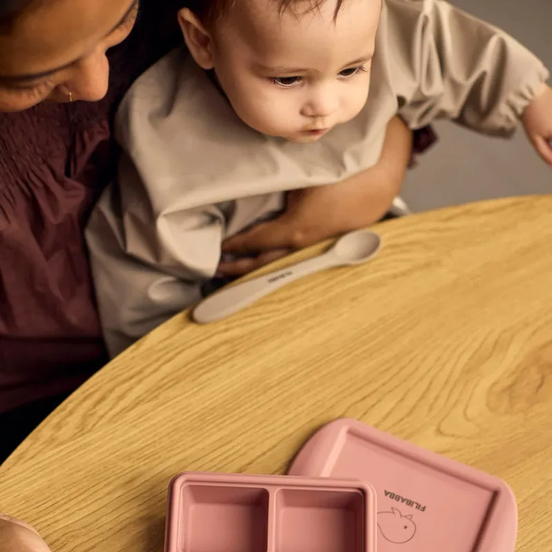 FILIBABBA Silikon-Gefrierformen für Babybrei, Rose Mix (Beige und Rosa), Ansicht 3