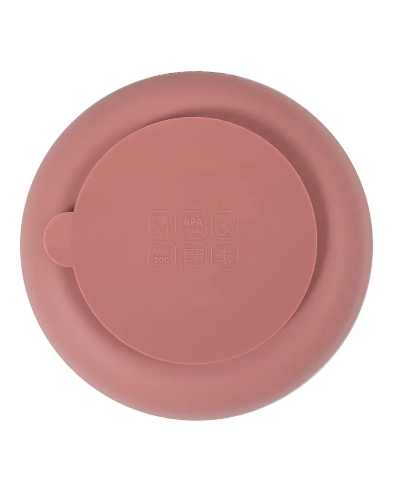 FILIBABBA Silikonschalen mit Saugnapf, 2er-Set in Rosé, 15 × 15 × 6 cm, Ansicht 2