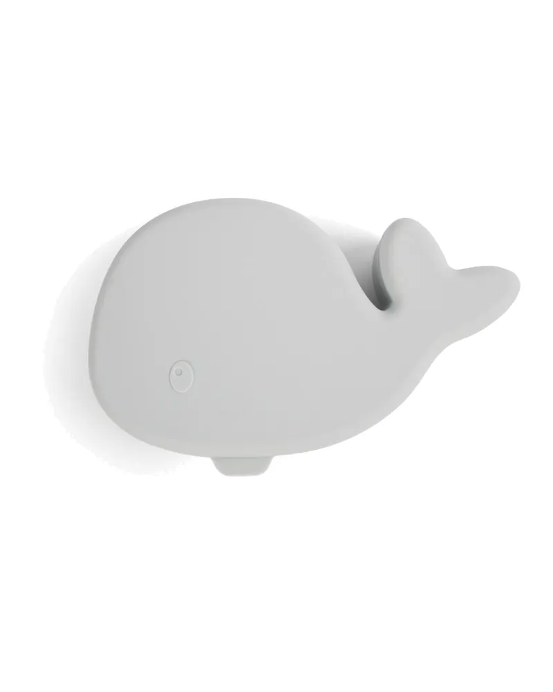 Snackschale Christian the Whale aus Silikon mit Deckel, FILIBABBA, Pearl Blue (Perlblau), Maße: Höhe 6 cm, Breite 18 cm, Länge 12 cm, Ansicht 2