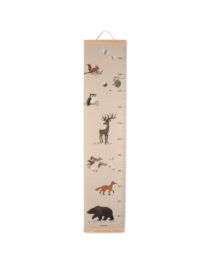 Wachstumsmesslatte „Animals of the Forest“ aus Kiefernholz