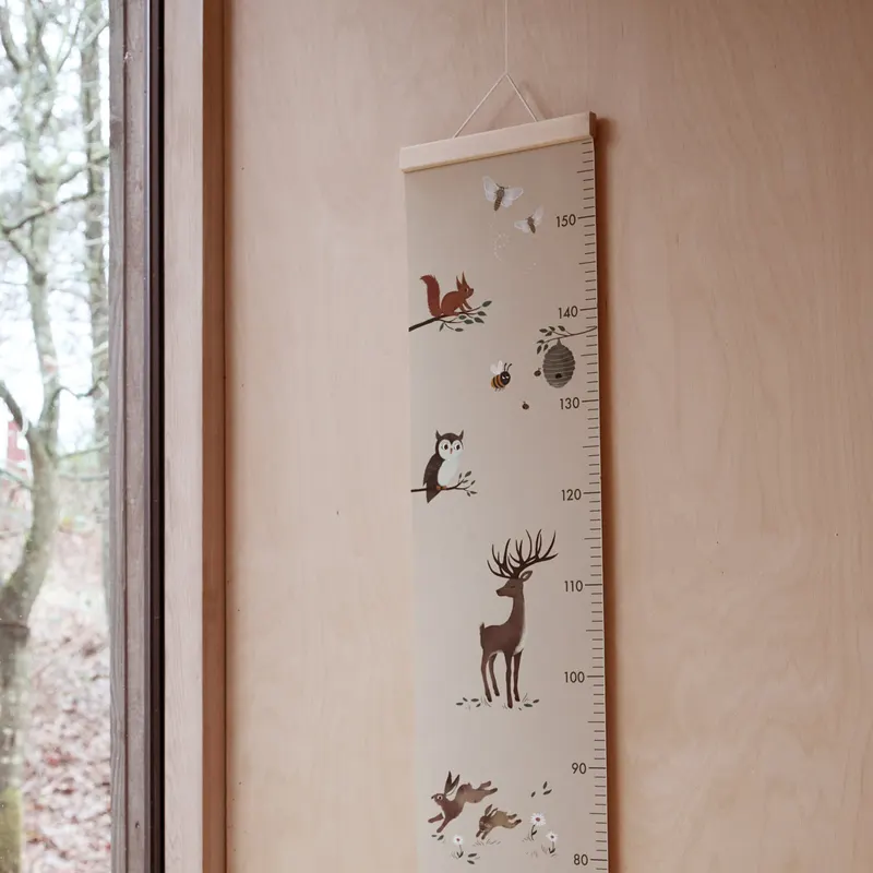 Wachstumsmesslatte „Animals of the Forest“ aus Kiefernholz, FILIBABBA, Ansicht 2