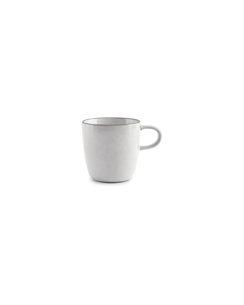 Fina Tasse aus Steinzeug in Weiß, 180 ml, Weiß