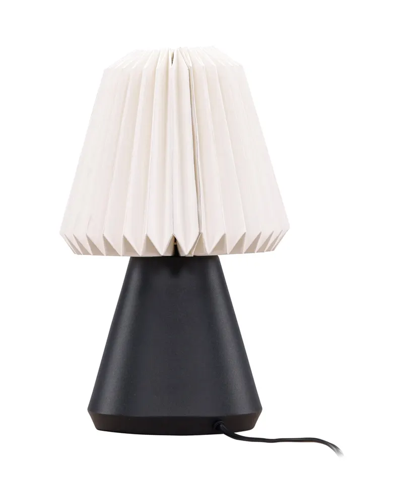 Fjällen Tischlampe mit Plisseeschirm und konischem Fuß in Schwarz, Ansicht 7