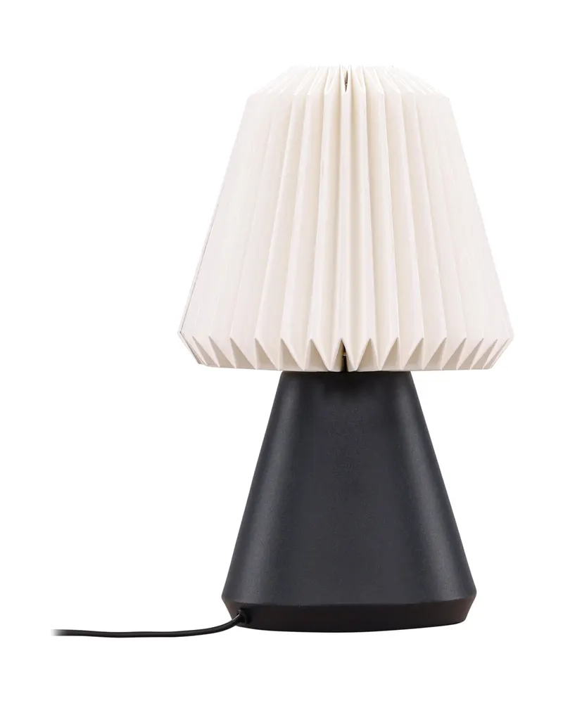 Fjällen Tischlampe mit Plisseeschirm und konischem Fuß in Schwarz, Ansicht 10