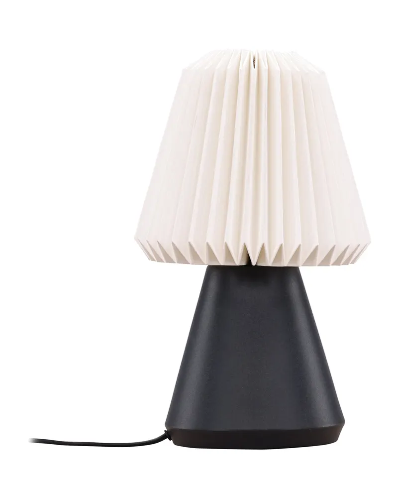 Fjällen Tischlampe mit Plisseeschirm und konischem Fuß in Schwarz, Ansicht 11