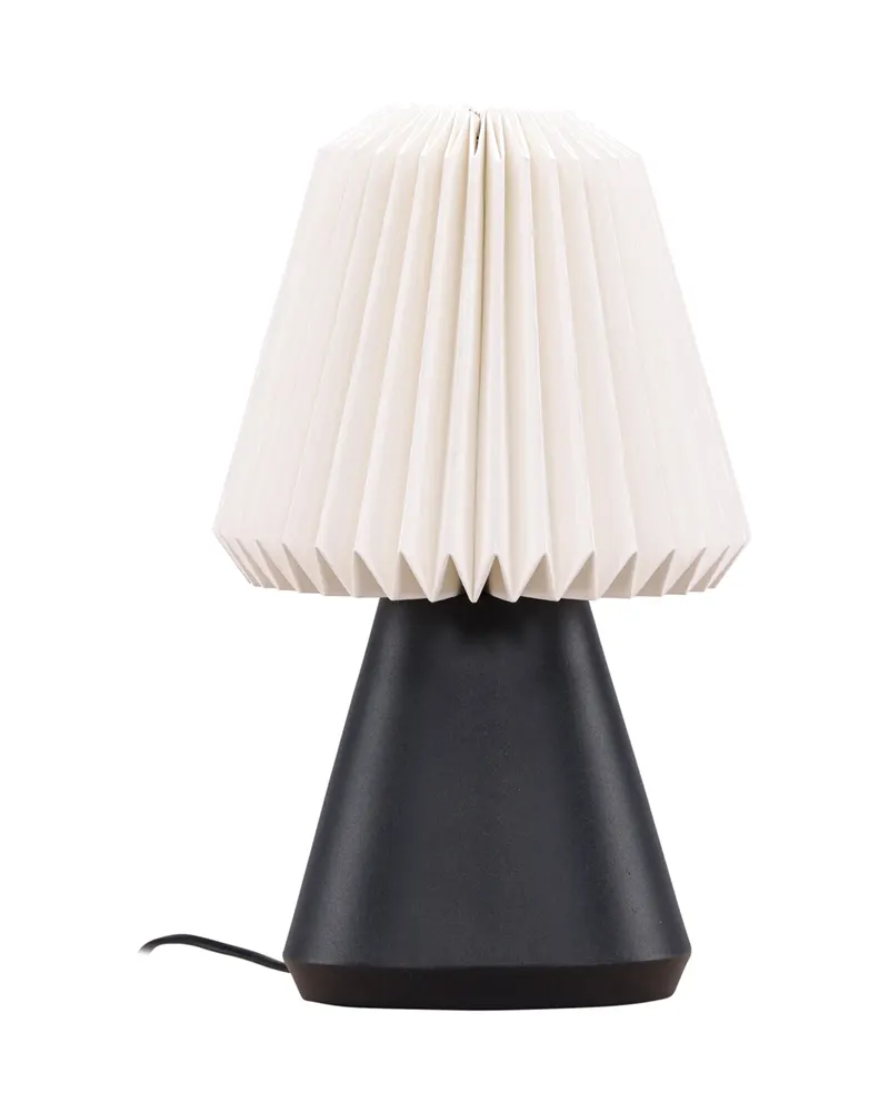 Fjällen Tischlampe mit Plisseeschirm und konischem Fuß in Schwarz, Ansicht 12