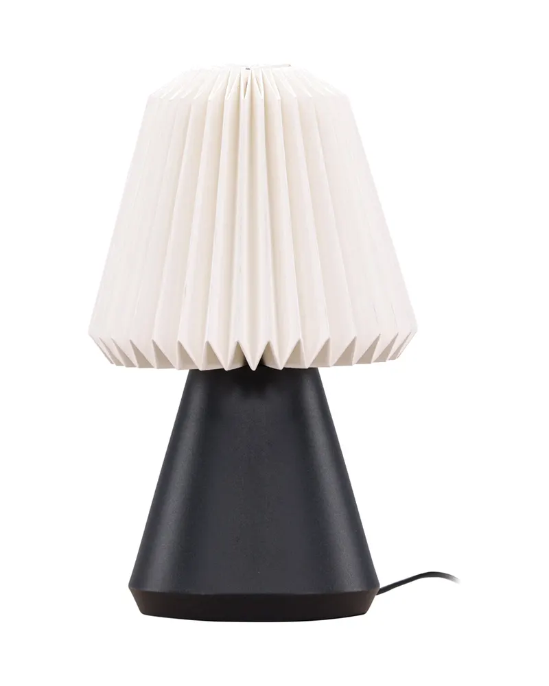 Fjällen Tischlampe mit Plisseeschirm und konischem Fuß in Schwarz, Ansicht 3