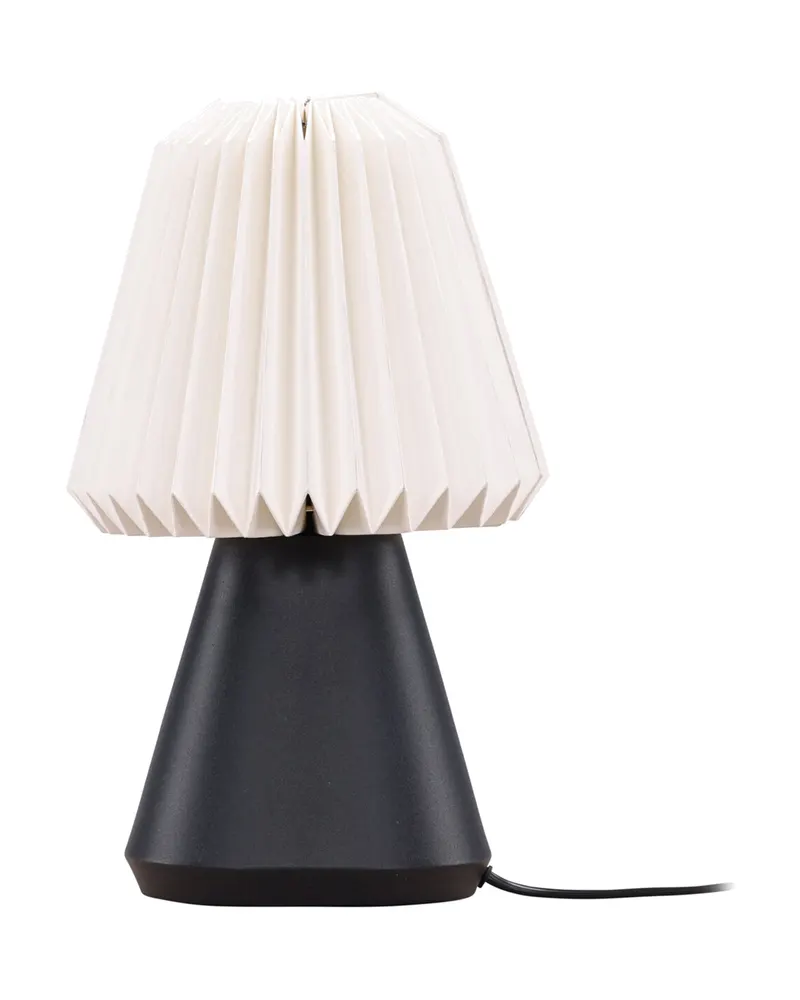 Fjällen Tischlampe mit Plisseeschirm und konischem Fuß in Schwarz, Ansicht 5