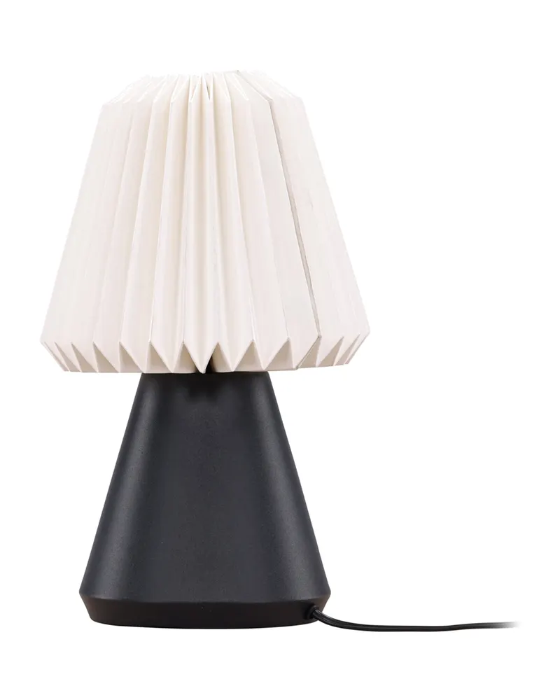 Fjällen Tischlampe mit Plisseeschirm und konischem Fuß in Schwarz, Ansicht 6