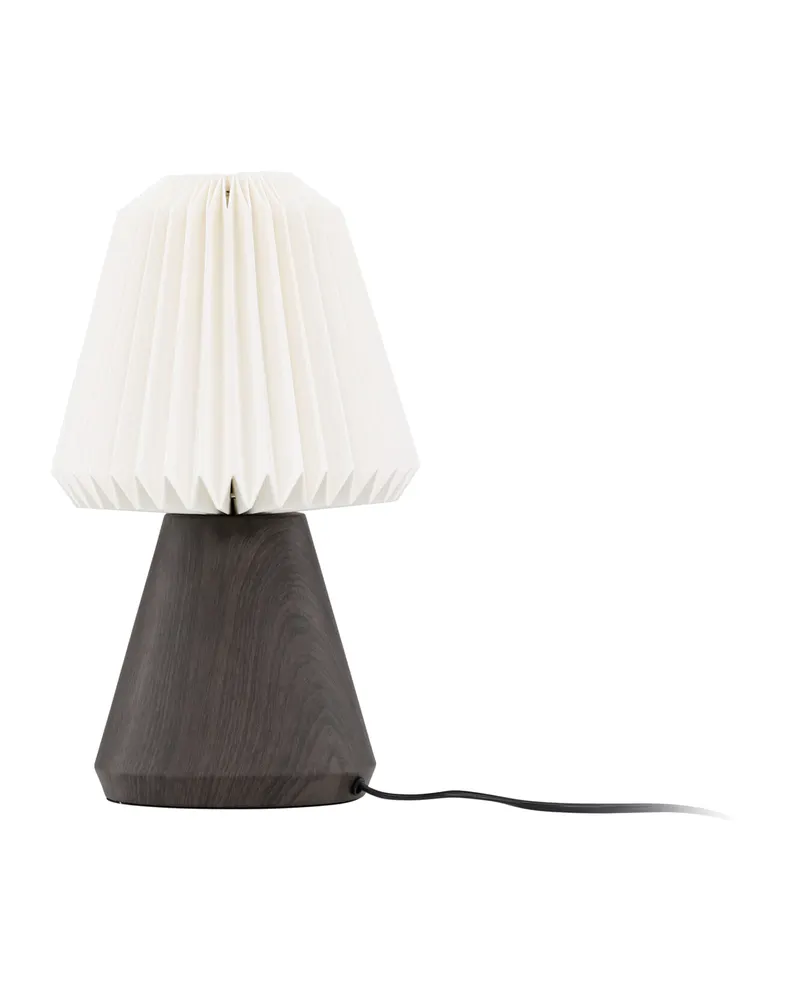 Fjällen Tischlampe mit Plisseeschirm und konischem Fuß in Walnuss, Ansicht 8
