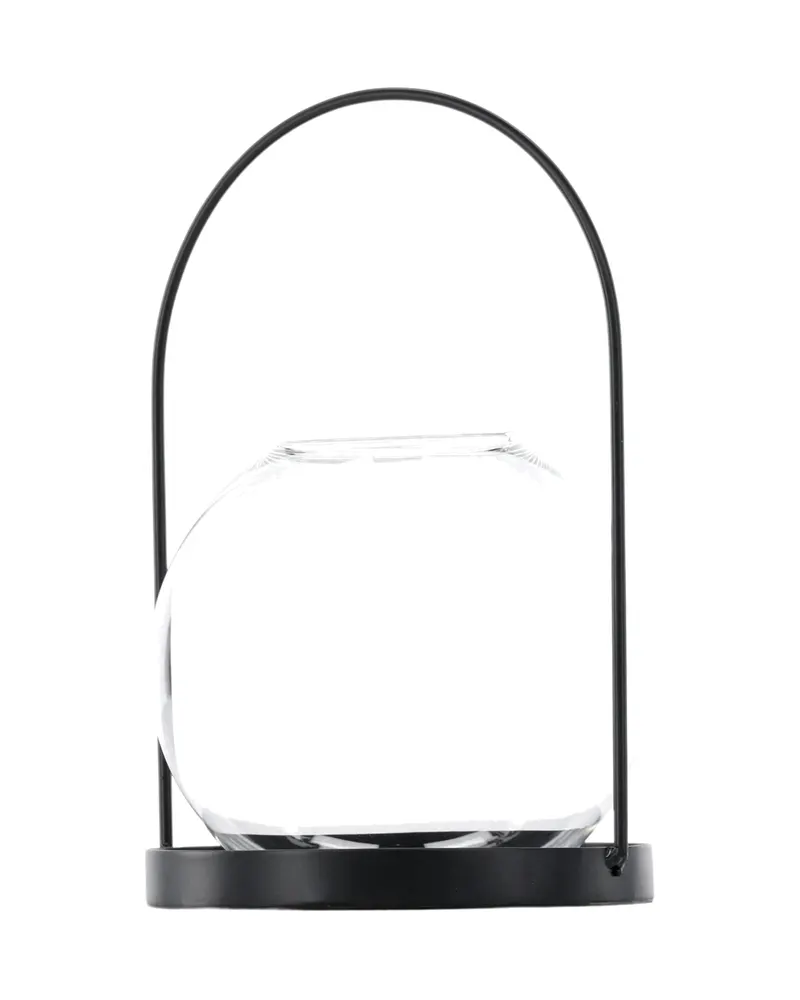Flora Windlicht-Laterne mit Bügel aus Eisen und Glas in Ø 22 cm, Ansicht 11