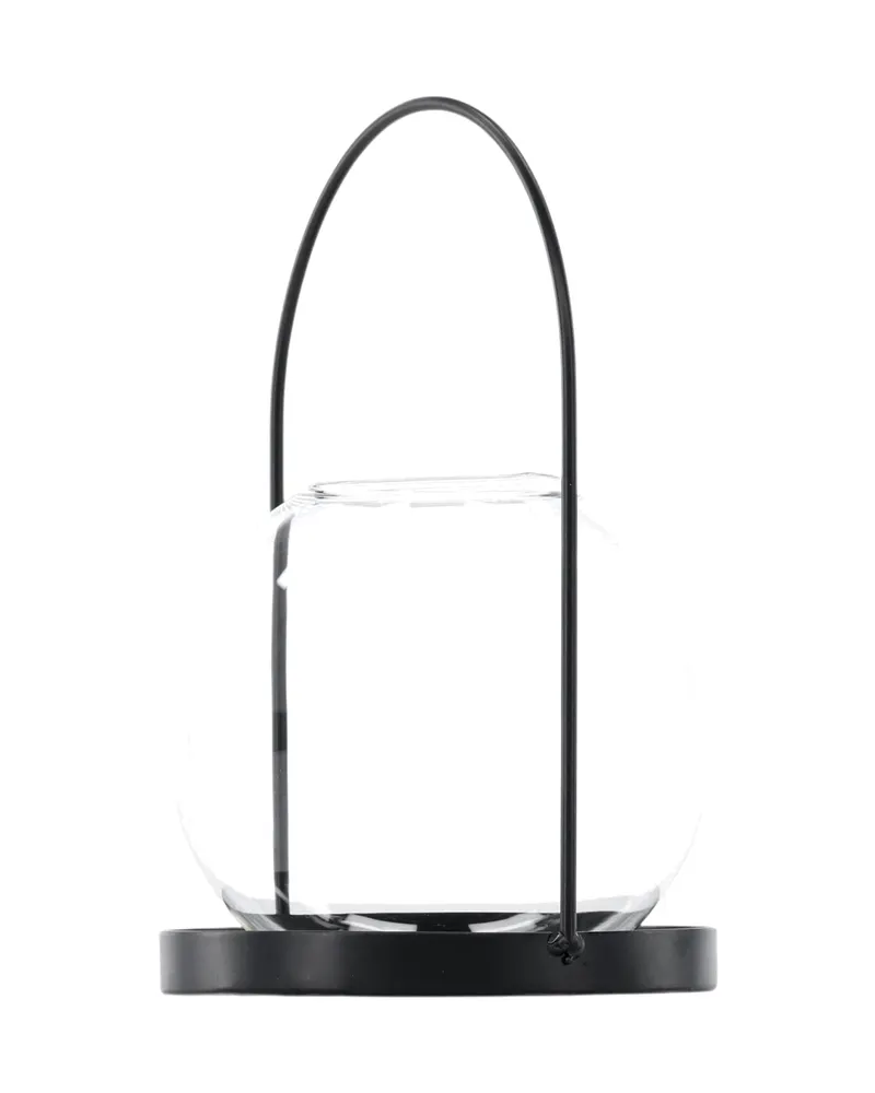 Flora Windlicht-Laterne mit Bügel aus Eisen und Glas in Ø 22 cm, Ansicht 12