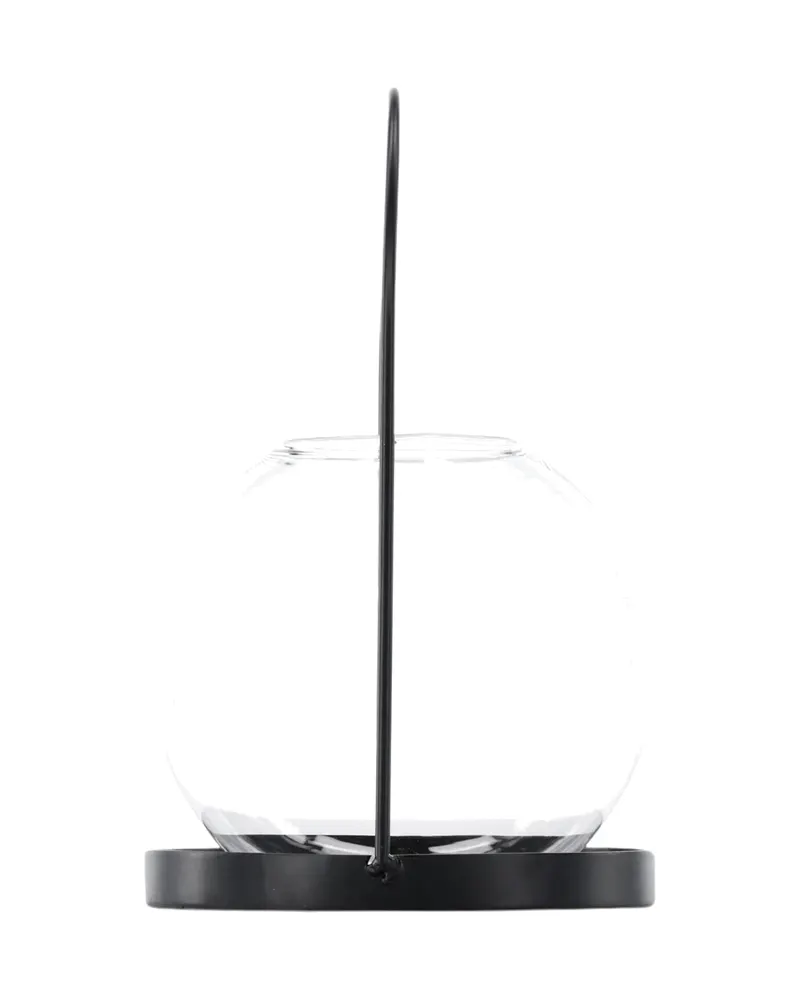 Flora Windlicht-Laterne mit Bügel aus Eisen und Glas in Ø 22 cm, Ansicht 4
