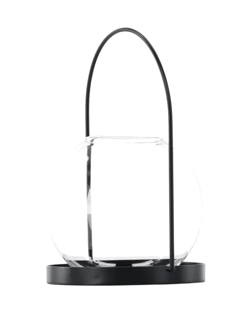 Flora Windlicht-Laterne mit Bügel aus Eisen und Glas in Ø 22 cm, Ansicht 6